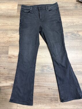 American Eagle Outfitters Black Flared Wide-Leg Jeans